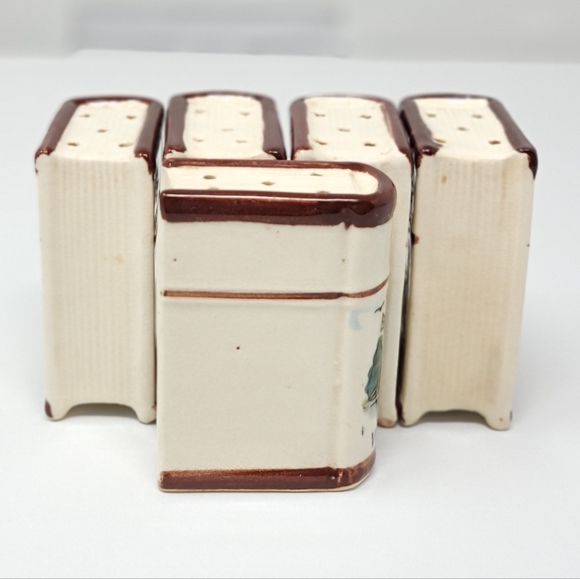 Vintage Spice Set 5 Book-Style Spice Containers Windmill Made in Japan - Picture 4 of 5